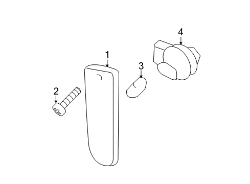 2010 Chevrolet HHR Bulbs Side Marker Lamp Diagram for 20776733