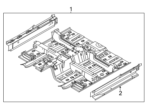 2021 Kia Soul Floor Panel Assembly-Floor, Ctr Diagram for 65100K0050