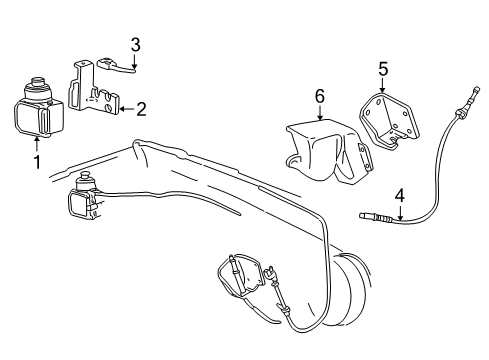 2001 Ford Ranger Fuel Supply Cruise Servo Diagram for 6L5Z-9C735-AA