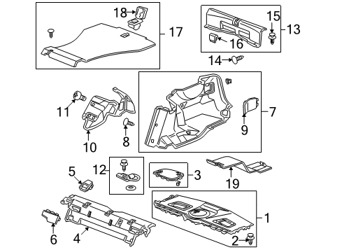 2012 Acura TSX Interior Trim - Rear Body Lining Assembly, Driver Side Trunk Side (Gray Eleven) Diagram for 84651-TL0-E02ZB