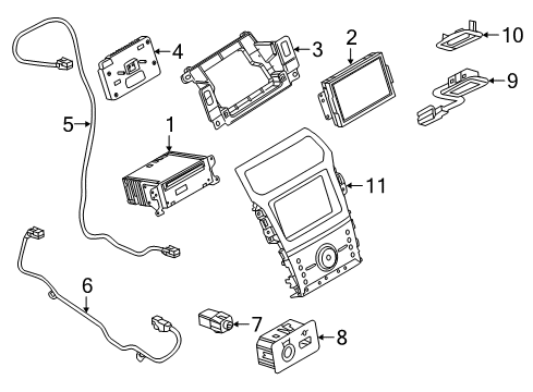 2013 Ford Police Interceptor Utility Sound System Cable Diagram for DB5Z-14D202-E
