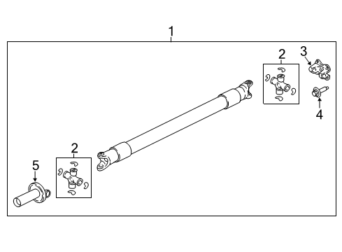 2018 Ford Expedition Drive Shaft - Rear Flange Diagram for JL1Z-4841-B