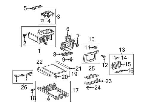 2020 Toyota Sienna Center Console Box Diagram for 58802-08011