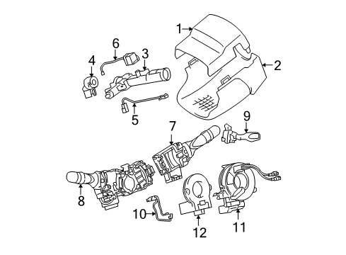 2010 Toyota Avalon Cruise Control System Sonar Sensor Diagram for 88210-41030