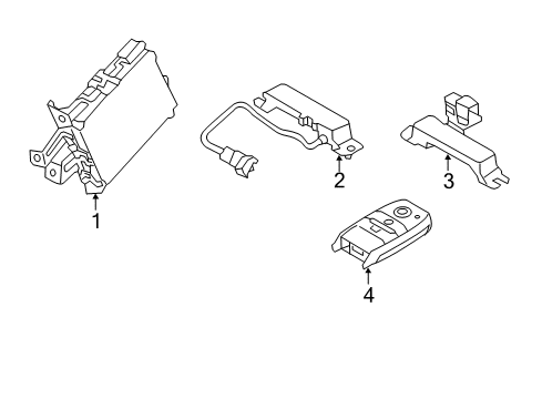 2018 Kia Soul EV Keyless Entry Components Pac K Diagram for 95480E4AC0