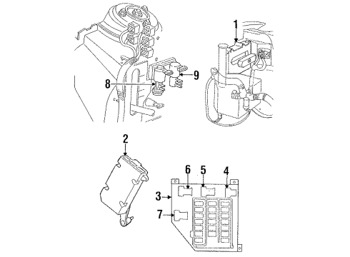 1997 Chrysler LHS Electrical Components Module-Transmission Control Diagram for R4606455AB