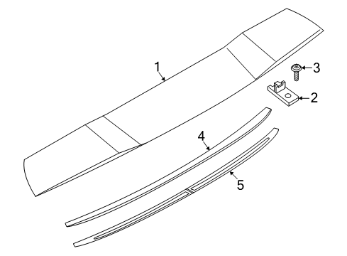 2021 BMW X4 Rear Spoiler PRIMED REAR SPOILER Diagram for 51628738201