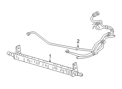 2001 Mercury Sable Power Steering Oil Cooler Cooler Line Diagram for XF1Z-7C391-BA