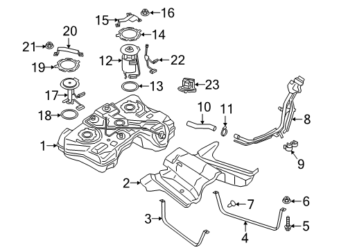 2016 Ford Focus Senders Fuel Pump Controller Diagram for F1FZ-9D370-B