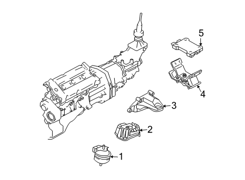 2003 Kia Sorento Engine & Trans Mounting Engine Mounting Protector Diagram for 218153E540