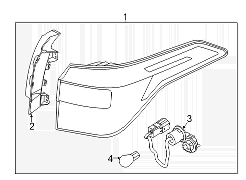 2021 Kia Seltos Combination Lamps Rear Holder & Wiring Diagram for 92485Q5100