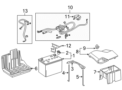 2012 Acura RL Battery Cable Assembly, Ground Diagram for 32600-SJA-A01