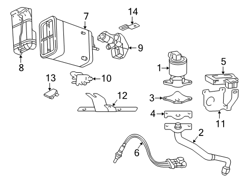 2004 Oldsmobile Alero EGR System Oxygen Sensor Diagram for 19178745