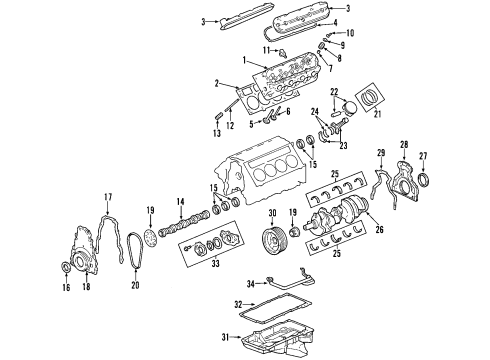 2008 Chevrolet Corvette Engine Parts, Mounts, Cylinder Head & Valves, Camshaft & Timing, Oil Pan, Oil Pump, Crankshaft & Bearings, Pistons, Rings & Bearings Valve Springs Diagram for 12621428