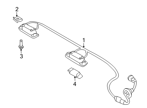 2007 Kia Amanti Bulbs Lamp Assembly-License Plate Diagram for 925013F500