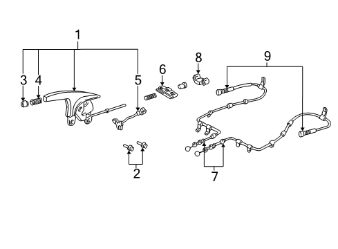 1992 Acura NSX Switches Wire, Driver Side Parking Brake Diagram for 47560-SL0-003