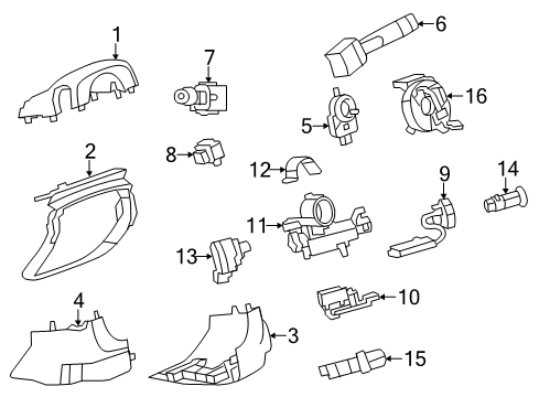 2013 Cadillac CTS Shroud, Switches & Levers Antitheft Module Diagram for 22762280