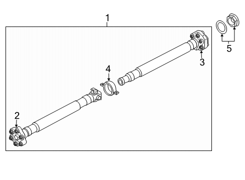 2022 BMW 330e Drive Shaft - Rear DRIVE SHAFT Diagram for 26109452553