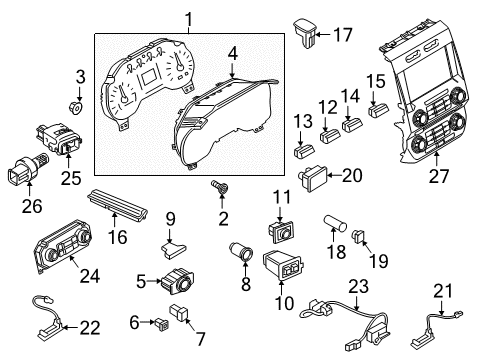 2021 Ford F-350 Super Duty Headlamps Composite Headlamp Diagram for LC3Z-13008-L