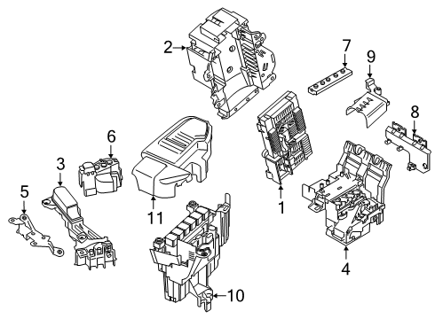 2020 BMW X4 Electrical Components Battery.Voltage For.Jump Start Terminal Point Diagram for 61149339827