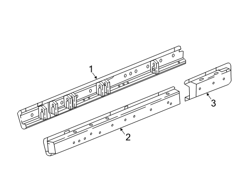 2019 Buick Enclave Rocker Panel Rocker Reinforcement Diagram for 84461384