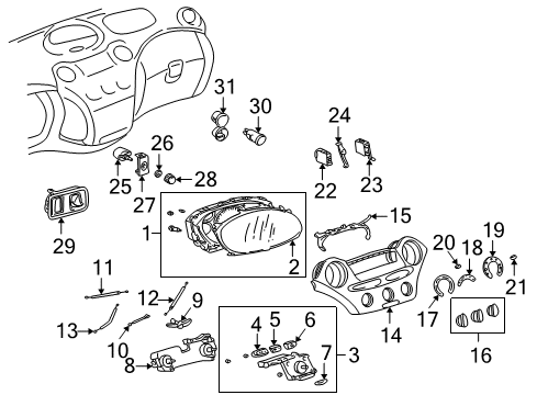 2002 Toyota Echo Switches Door Ajar Switch Diagram for 84231-52010