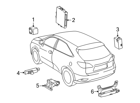 2013 Lexus RX350 Keyless Entry Components Smart Key Computer Assembly Diagram for 89990-0E060