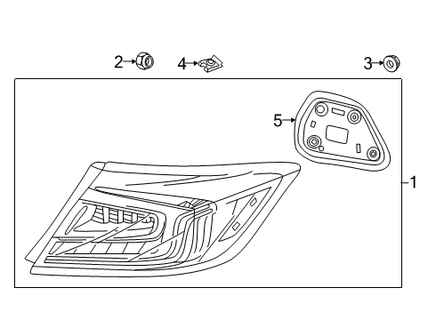 2018 Honda Clarity Tail Lamps Base Gasket Diagram for 33502-TRT-A01