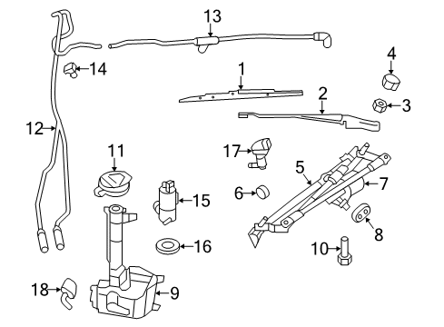 2013 Dodge Avenger Wiper & Washer Components Arm WIPER-Front WIPER Diagram for 68101155AB