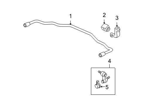 2009 Honda Element Stabilizer Bar & Components - Rear Protector, Stabilizer Link Diagram for 52322-SCV-A92