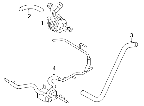 2020 Hyundai Kona Electric Cooling System - Traction Motor Component Hose Assembly-RSVR Outlet Diagram for 36922-0E650