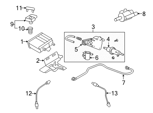 2008 GMC Yukon Emission Components Seal, Map Sensor Diagram for 16194007