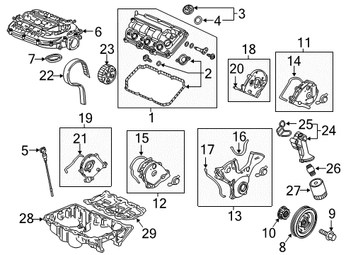 2018 Honda Odyssey Intake Manifold Base, In. Manifold Diagram for 17050-RLV-A00