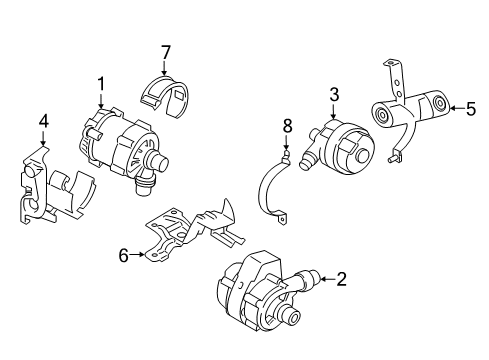 2019 BMW 740e xDrive Water Pump HOLDER Diagram for 11518642846