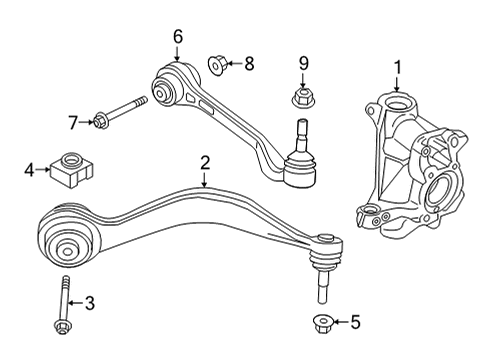 2022 BMW M4 Front Suspension Components MULTI-PURPOSE BOLT Diagram for 07148746193