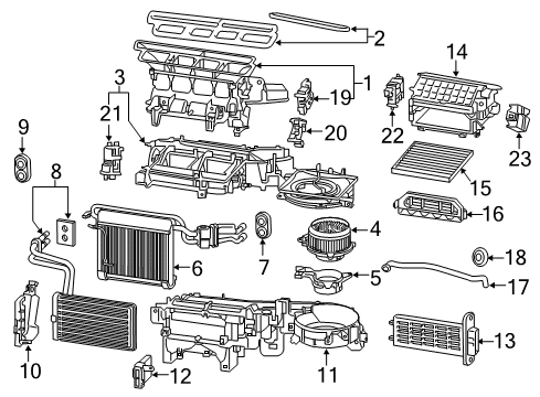 2017 Toyota Tacoma Blower Motor & Fan Cabin Air Filter Diagram for 88508-04010