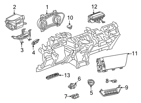 2022 Buick Envision Cluster & Switches, Instrument Panel Cluster Diagram for 84977175