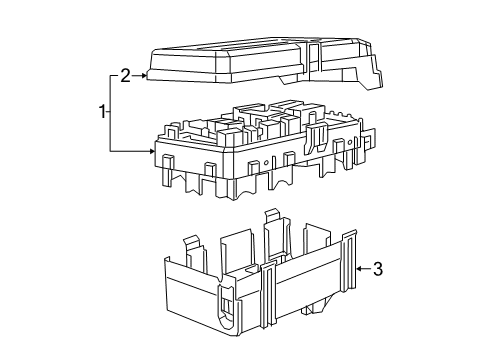 2021 Jeep Gladiator Fuse & Relay Cover-Power Distribution Center Diagram for 68465571AA