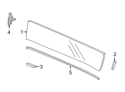 2013 Honda CR-Z Lift Gate - Glass & Hardware Rubber B, Windshield Dam Diagram for 73726-SZT-000