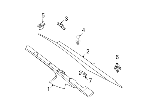 2006 BMW M5 Interior Trim - Quarter Panels Insert Diagram for 07417203297