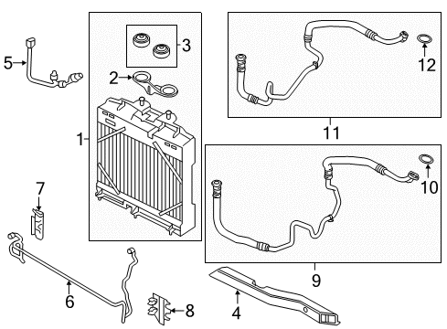 2011 BMW 535i GT Oil Cooler Connector Hose Diagram for 17127580965