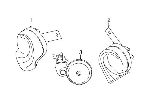 2016 Infiniti QX60 Horn Horn Assy-Electric Low Diagram for 25620-3JA0A