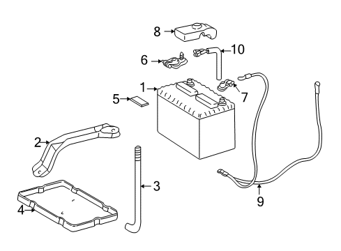 2003 Toyota Camry Battery Negative Cable Diagram for 82123-33030