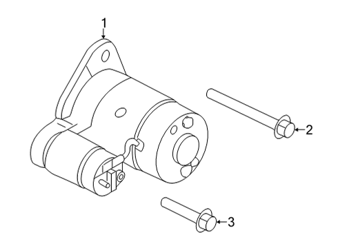 2021 Nissan Rogue Starter Motor Assy-Starter Diagram for 23300-6RA0A