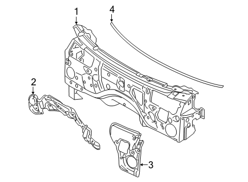 2019 BMW X5 Heat & Sound Insulators SOUND INSULAT., SPLASH WALL Diagram for 51487434475