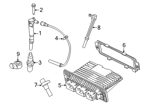 2010 Ford F-150 Ignition System ECM Diagram for AL3Z-12A650-CRF