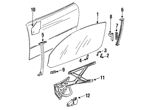 1995 BMW 850CSi Door & Components Base Diagram for 51331888040