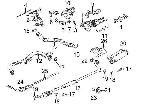 2010 Mitsubishi Endeavor Exhaust Manifold BUSHING-Exhaust Hanger Diagram for MB514690