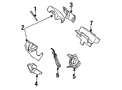1990 Dodge Shadow Switches Switch HD/LMP Beam SELECTO Diagram for 4373301