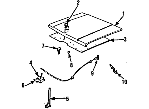 1988 GMC R2500 Hood & Components Screw -Asm-Conical Washer Regulator Hexagon Head Ma/Ac Diagram for 6271980